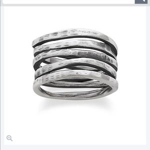 James Avery stacked hammered ring sterling silver